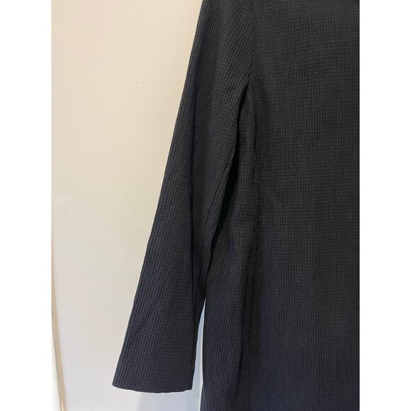 Eileen Fisher Womens Stand Collar Waffle Knit Jacket Snap Front Back Slit Size S - Picture 8 of 10